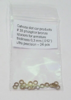 CAHOZA ARM (2 mm) SPACER BRONZE .012" (0,3 mm), 24 psc. - #38