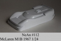NeAn Clear body Retro 1/24 McLaren M1B 1967, Lexan .010" (0.254 mm) - #112-L