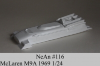 NeAn Clear body Retro Formula 1/24 McLaren M9A 1969, Lexan .010" (0.254 mm) - #116-L