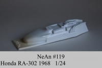 NeAn Clear body Retro 1/24 Honda RA-302 1968, Lexan .010" (0.254 mm) - #119-L