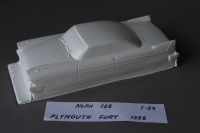 NeAn Clear body Retro 1/24 Plymouth Fury 1958, Lexan .010" (0.254 mm) - #128-L-10