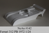 NeAn Clear body Retro 1/24 Ferrari 312 PB 1972, Lexan .010" (0.254 mm) - #142-L
