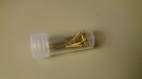 DUBICK Precut Brass pin tubes, length 11.8 mm, storage tube (24 pcs.) - #DB409