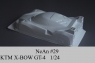 NeAn Clear "TEAPOT" 1/24 KTM X-BOW GT-4 body, Lexan, thickness .01" (0.25 mm), w/paint masks - #29-L