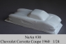 NeAn Clear "TEAPOT" 1/24 Chevrolet Corvette Coupe 1960 body, Lexan, thickness .015" (0.375 mm), w/paint masks - #30-L-15