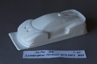 NeAn Clear body 1/24 Lamborghini Huracan GT3 EVO2 2025, PVC, thickness .015" (0.4 mm), w/paint masks - #34-P