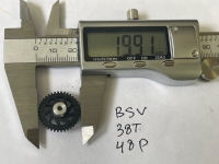 BSV Gear 48 pitch, 38T, 0° angle, 3/32" axle, Ø19.9 mm - #BSV4838