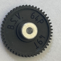 BSV Gear 64 pitch, 49T, 0° angle, 3/32" axle, Ø20.25 mm