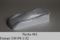 NeAn Clear Production 1/32 Ferrari 330 P4 body, Lexan thickness .005" (0.125 mm), w/paint masks - #61-LT