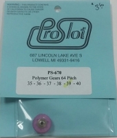 PROSLOT GEAR 64 PITCH, 39T, 0° angle, 3/32" axle, Ø16.06 mm, w/screw- #680-39