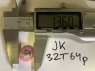 JK Gear 64 pitch, 32T, 0° angle, 3/32" axle, Ø13.6 mm (.535") - #G632