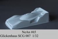NeAn Clear Production 1/32 Glickenhaus SCG 007 body, PVC thickness .008" (0.2 mm), w/paint masks - #65-P