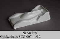 NeAn Clear Production 1/32 Glickenhaus SCG 007 body, Lexan thickness .005" (0.125 mm), w/paint masks - #65-L-5