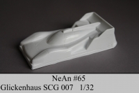 NeAn Clear Production 1/32 Glickenhaus SCG 007 body, Lexan thickness .015" (0.38 mm), w/paint masks - #65-L-15