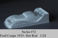NeAn Clear body Production 1/24 Ford Coupe 1933 Hot Rod, Lexan .007" (0.175 mm) - #72-L