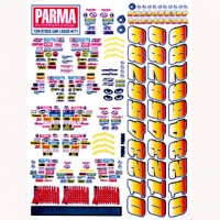 PARMA Stock car fenders  & #'S sticker sheet 6" x 8" (150 mm x 200 mm) - #771