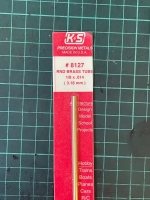 K&S Round brass tube 1/8" x .014" x 12" (3.15 mm x 0.355 mm x 304.8 mm), 1 pack (3 pcs.) - #KS8127