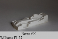 NeAn Clear body Formula 1/32 Williams F1, Lexan .005" (0.125 mm) - #90-LT
