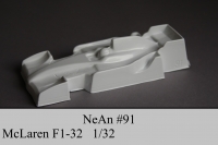 NeAn Clear body Formula 1/32 McLaren F1, Lexan .005" (0.125 mm) - #91-LT