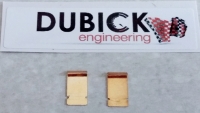 DUBICK gold plated short guide clips. Made special for new RED FOX guides. (But also fit for all other guides), 1 pair - #DB701