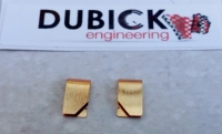 DUBICK gold plated long guide clips. Made special for new RED FOX guides. (But also fit for all other guides), 1 pair - #DB702