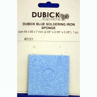 DUBICK Blue viscose sponge for cleaning soldering iron tip, 65 х 65 х 7 mm (2.55" x 2.55" x 0.28") - #DB2121