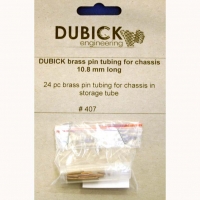DUBICK Precut Brass pin tubes, length 10.8 mm, storage tube (24 pcs.) - #407