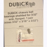 DUBICK AXLE Ballbearing 3/32" х 3/16" х 3/32" (2.36 х 4.76 х 2.36 mm)  flanged shielded, 7 balls, pair - #DB609