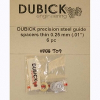 DUBICK .01" (0.25 mm) Precision steel guide spacers, 6 pcs. - #DB709