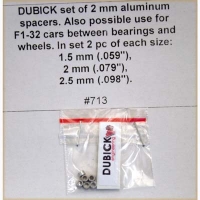 DUBICK Set #2 of 2 mm inside diameter aluminium tubes (1 mm (.04"), 1.5 mm (.059"), 2 mm (.079"), 2.5 mm (.098")) - #713