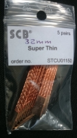 SCB braids SUPER THIN LONG (sizes: 4,50 x 0,50 mm х 32 mm), 5 pair - #STCU01150/L