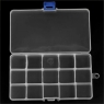 ZHB Organiser 104×176×23 mm, with 15 configurable compartments, clear plastic