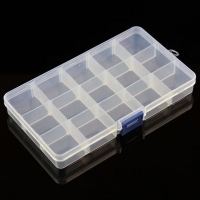 ZHB Organiser 104×176×23 mm, with 15 configurable compartments, clear plastic