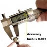 ZHB Digital Calipers 150 mm (6"). Accuracy: +/- .02mm/.001inch. Plastic box and 2 pc battery.