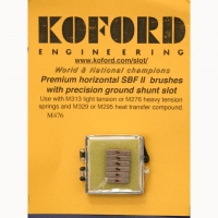 KOFORD Premium horizontal SBF II brushes (for C12, G27) w/precision ground shunt slot, 1 cd. (6 pr.) - #M476