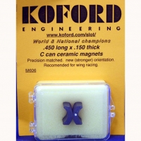 KOFORD Matched .450" long x .150" thick C-Can magnets with new (stronger) orientation, pair - #M606