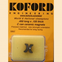 KOFORD Matched .450" long x .155" thick C-Can magnets with new (stronger) orientation, pair - #M607