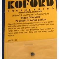 KOFORD Pinion 72 pitch, 11T, 0° angle, 2 mm bore, black diamond - #M626-11S