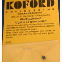 KOFORD Pinion 72 pitch, 10T, 0° angle, 2 mm bore, black diamond - #M657