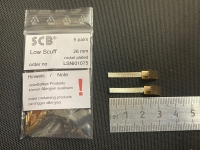 SCB High quality braids LOW SCUFF (sizes: 3,0 x 0,35 mm х 26 mm), nickel plated, 5 pairs - #LSNI01075