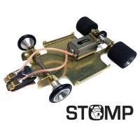 1/32 STOMP Brass Slot Car 30K RPM Motor RTR - No Body - Mid America #350  WOMP