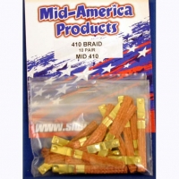 Mid America Products MID 412  410 Braid w/ Dimple 100 Pair 1/24 Slot Car 