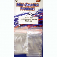 MID AMERICA 3/32" (2.36 mm), .050" (1.27 mm) thick, aluminum axle spacers, 8 pcs. - #MID500