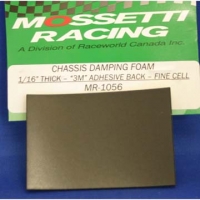 MOSSETTI Chassis damping foam 1/16" thick - 3M adhesive back - fine cell - 2" x 3" - #MR-1056 