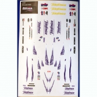 ATTAN Minardi M02 STICKERS, sheet for 4 bodies, w/cut outline, sheet 167 х 110 mm