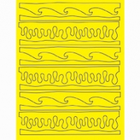 PARMA WAVES AND DRIPS PAINT MASK, sheet 205 х 290 mm - #10751