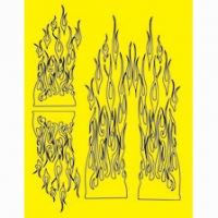 PARMA GHOST FLAME DESIGN PAINT MASK , sheet 205 х 290 mm - #10830