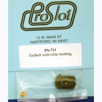 PROSLOT Endbell with oilite bushing for PROSLOT C-CANS, (w/out brush hoods & cans) - #PS711