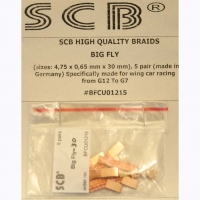 SCB braids BIG FLY (sizes: 4,75 mm x 0,65 x 30 mm), wing cars, 5 pair - #BFCU01215