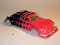 NeAn Clear "TEAPOT" 1/24 VOLKSWAGEN 1300 HOT ROD BODY, PVC, thickness .015" (0.4 mm), w/paint masks - #04-P